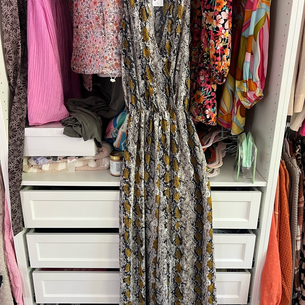 Stylish Snake Print Jumpsuit